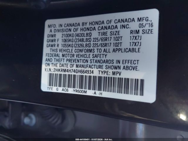 Honda CR-V Ex-l Image 6