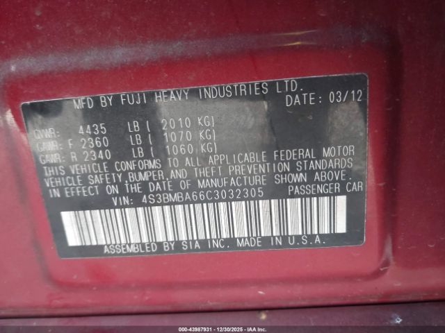 Subaru Legacy 2.5i Image 13